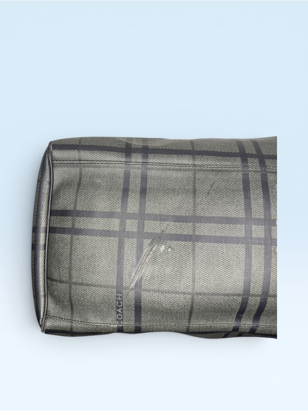 Coach Duffle Black Gray Weekender - Picture 9 of 13